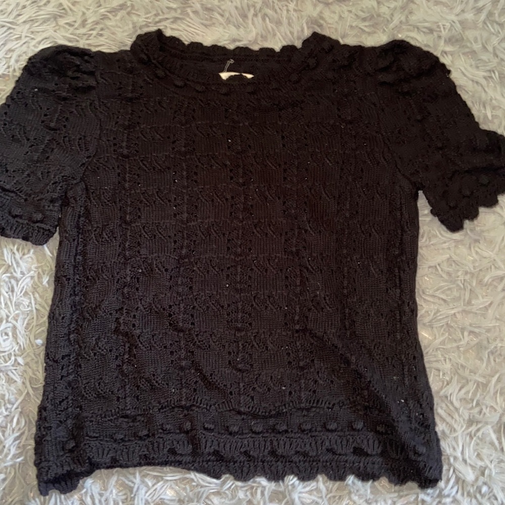 XS Black knit top (anthropology)
